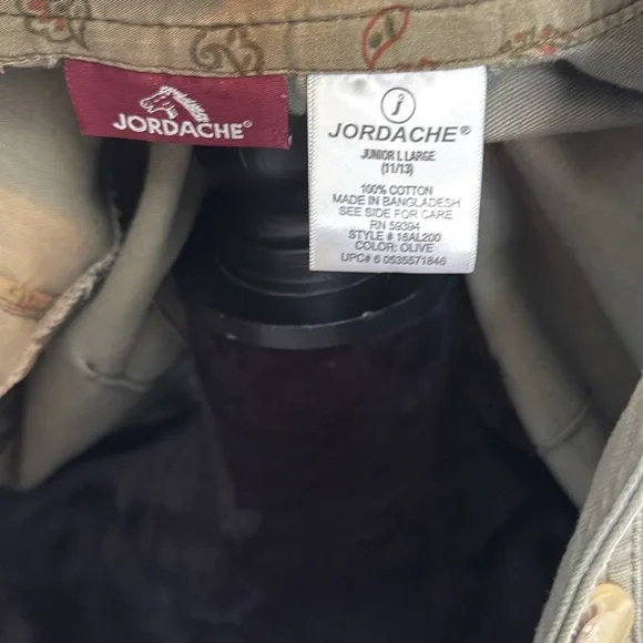 Jordache military style jacket juniors large 11/13 - Picture 5 of 5